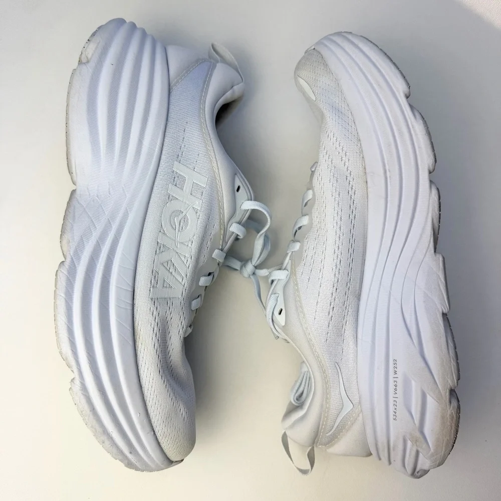 Hoka Bondi 8 White Running Sneakers Women’s 10 - Picture 4 of 13
